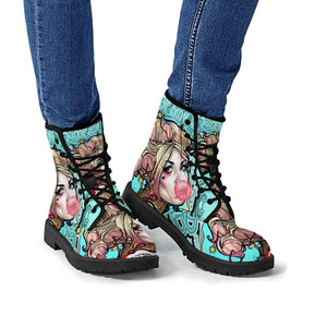 Harley Bubblegum -- Leather Boot --